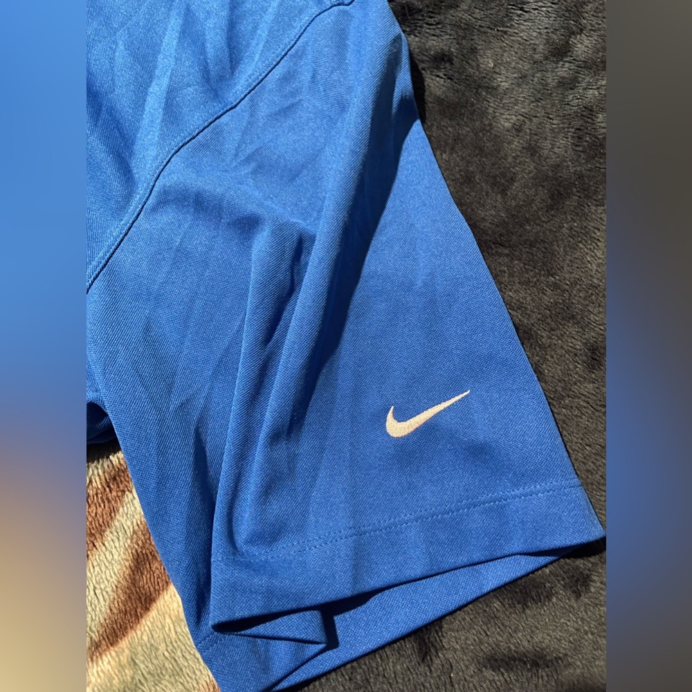 Nike Golf Dri-Fit Polo Shirt Blue - US Bank Embroidered- Mens Size Large - Picture 2 of 7